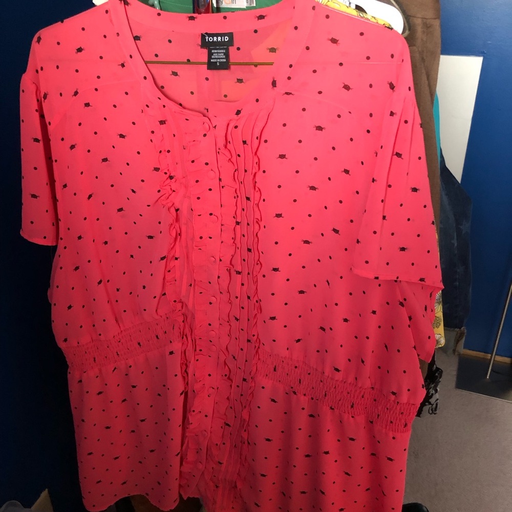 Cat print blouse